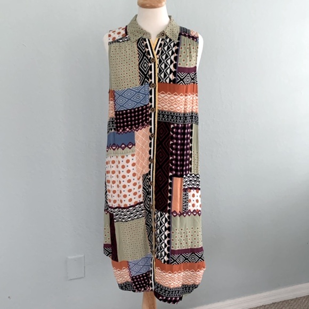 Anthropologie Patchwork Print Everyday Shirt Dress - image 5
